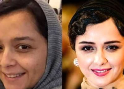 عکس های لو رفته از 10 خانم بازیگر زن بدون آرایش ، مقایسه قبل و بعد !