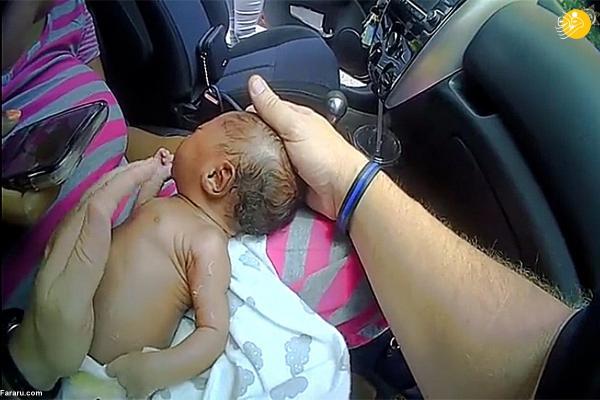 نجات نوزاد 18 ماهه از خفگی از طریق افسر پلیس